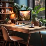 Modern home office workspace used for freelancing and side hustle jobs